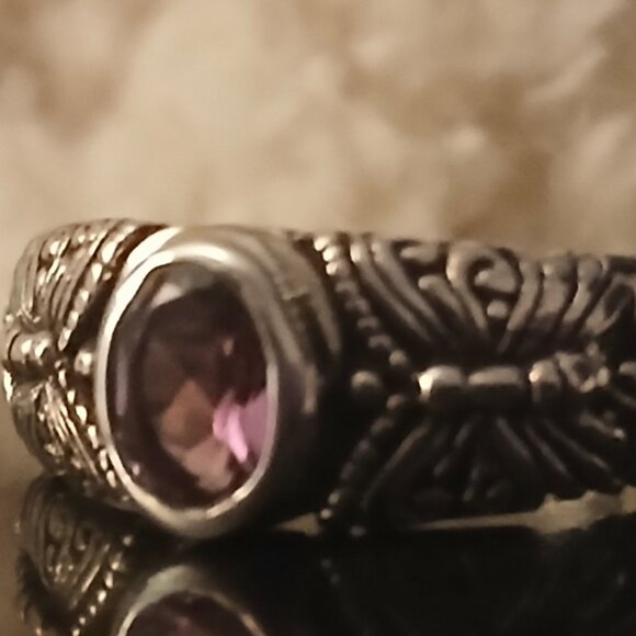 Sterling Silver Butterfly Amethyst Ring - Picture 11 of 12